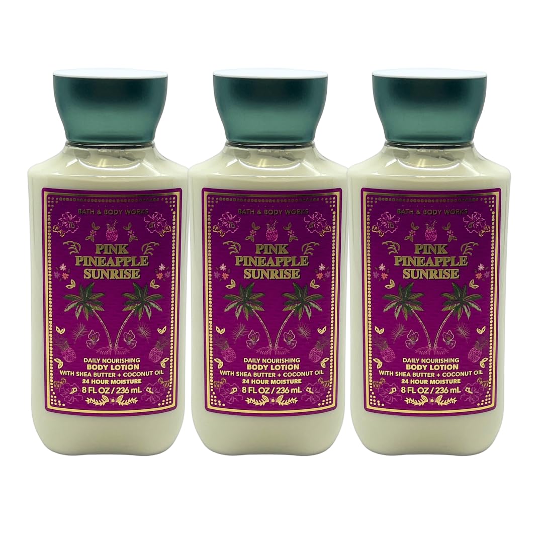 Bath & Body Works Pink Pineapple Sunrise Body Lotion 8oz - Lot of 3