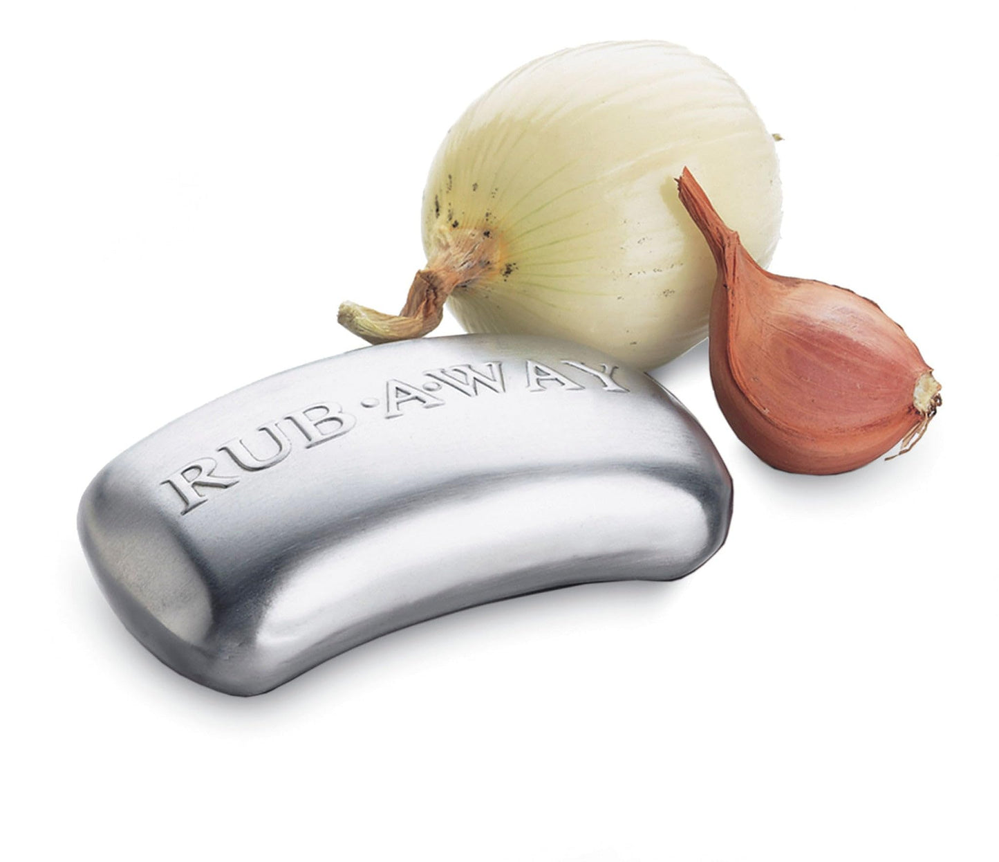 Amco Rub Away Bar, Stainless Steel Odor Absorber (2-Piece) - Dishwasher Safe Kitchen & Outdoor Essential for Garlic, Onion, Fishing, Hiking Odors