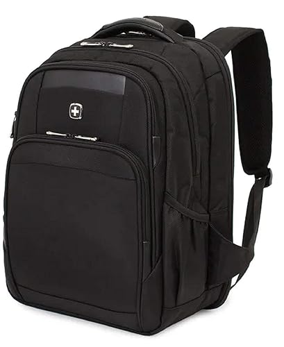 SwissGear 6392 ScanSmart Ultra Premium Large Padded Laptop TSA Friendly Backpack - Black on Black