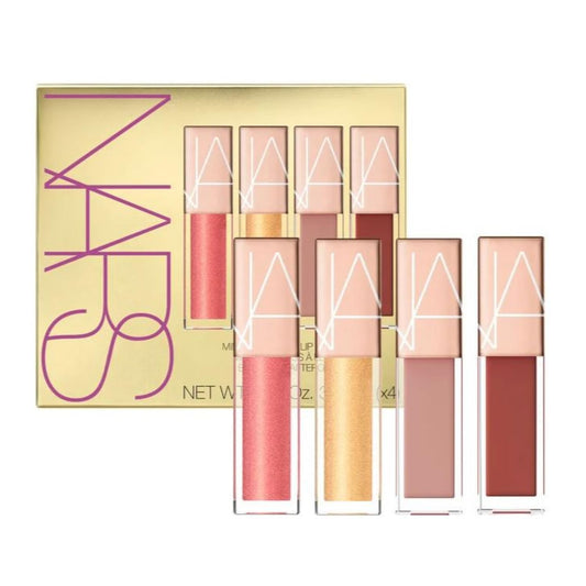 NARS Special Edition Mini Afterglow Lip Shine 4 Piece Set - Orgasm - A-Lister - Nympho - Aragon - 0.11 oz / 3.7 mL each Beauty & Personal Care NARS