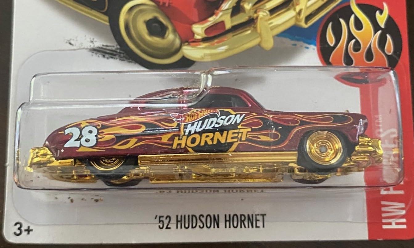 Hot Wheels, 2016 HW Flames, '52 Hudson Hornet [Red] Die-Cast Vehicle #97/250