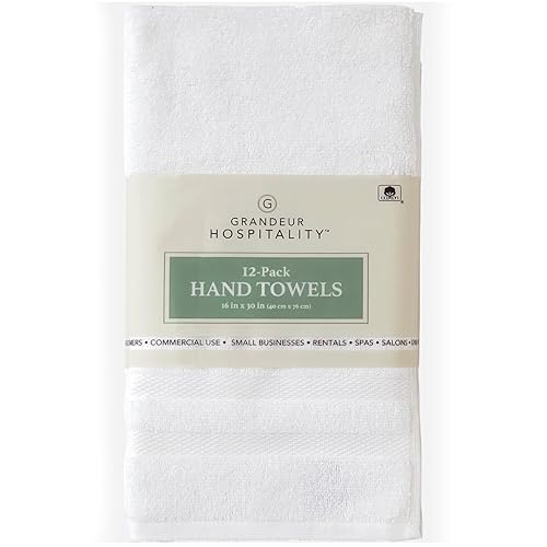 Grandeur Hospitality Towels, Hand Towel 12-pack