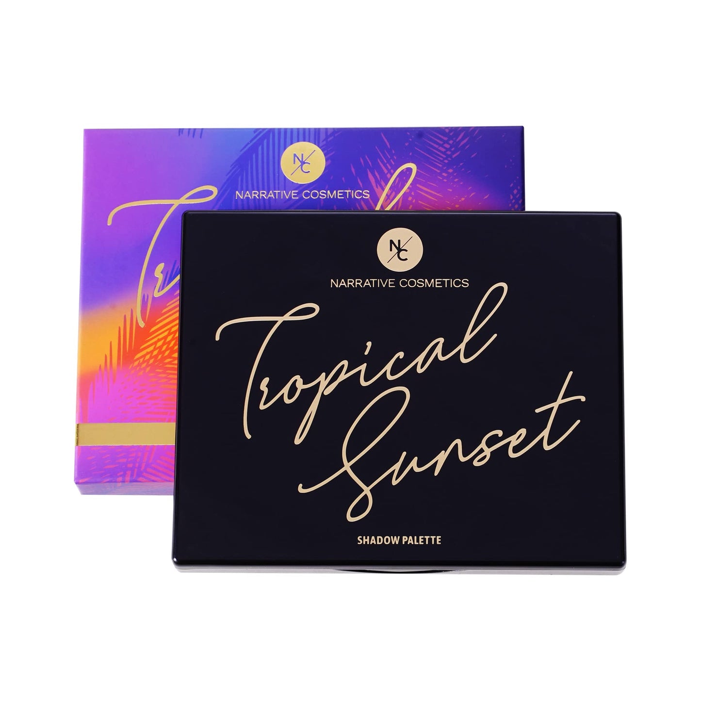 Narrative Cosmetics Tropical Sunset Eyeshadow Palette, 12 Highly Pigmented Colors, Professional Talc-Free Eye Makeup