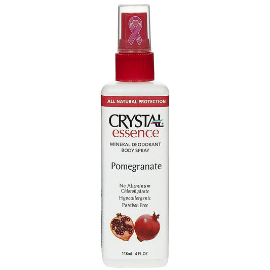 Crystal Essence Mineral Deodorant Body Spray, Pomegranate 4 oz (Pack of 5) Beauty and Personal Care Crystal Essence