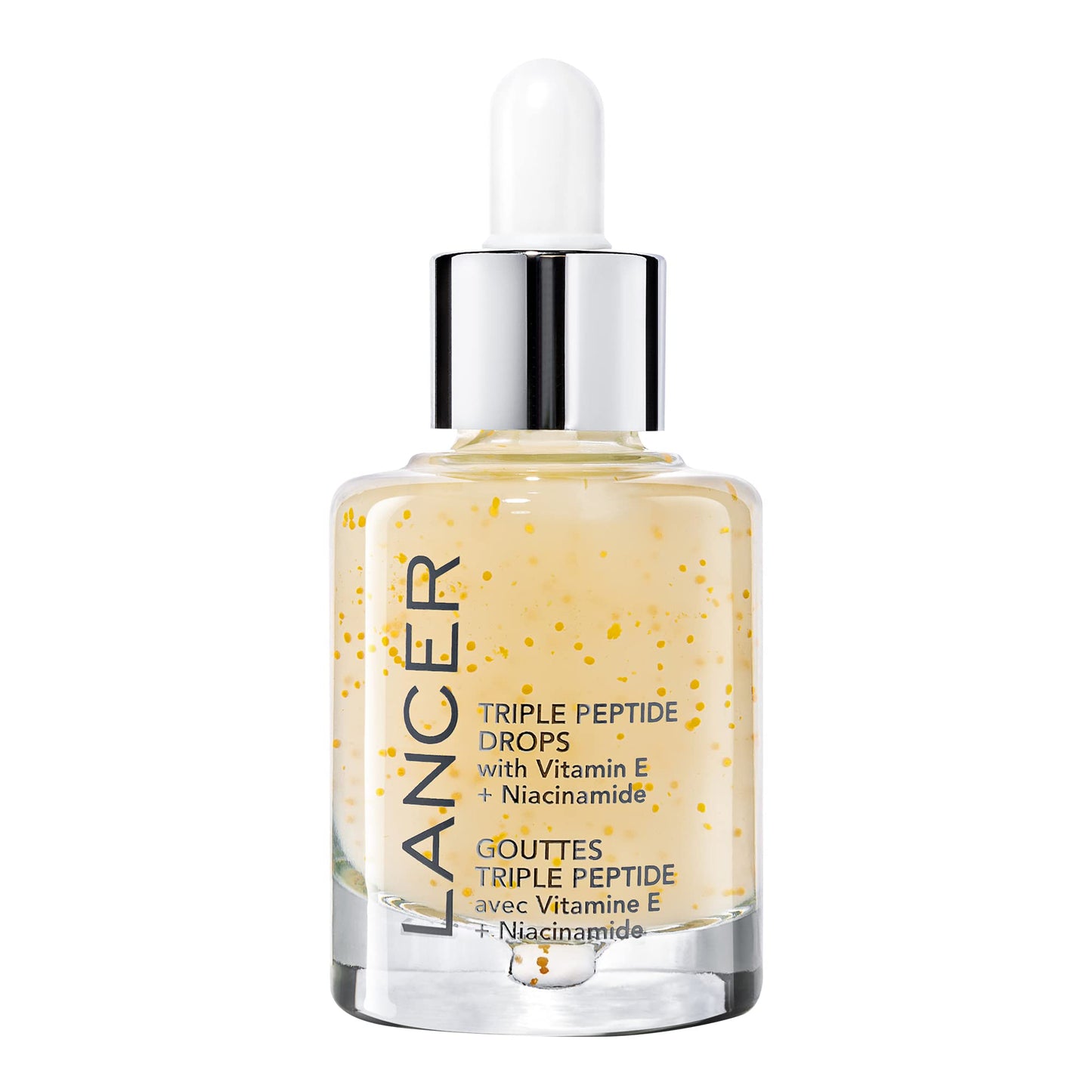 Lancer Skincare | Triple Peptide Drops | Anti Aging Face Serum with Vitamin E and Hyaluronic Acid | Multi Peptide Serum for Firming and Hydration |