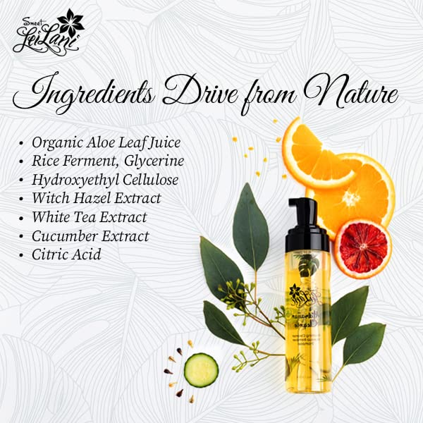 Sweet LeiLani Hawaiian Hydrating Foaming Facial Cleanser, Body Wash, Makeup Remover, Shampoo, Makeup Brush Cleaner | Multi Purpose Cleanser
