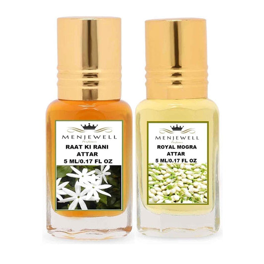 SENTA Raat Ki Rani and Mogra Attar Combo for Men & Women (Pack of 2) 5ml Beauty & Personal Care SENTA