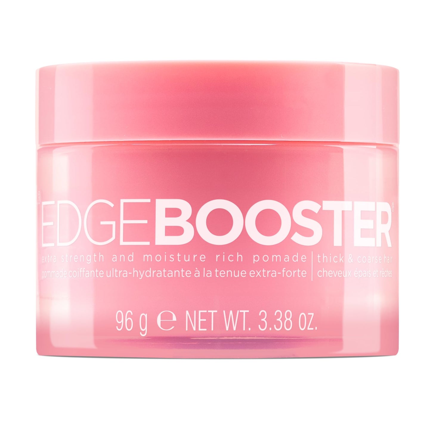 Style Factor Edge Booster Extra Strength & Moisture Rich Pomade | Strong Hold Edge Control Gel for Thick & Coarse Hair | High Shine, Non-Greasy