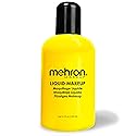 Mehron Makeup Liquid Makeup | Face Paint and Body Paint Perfect for Halloween, Cosplay I Air Brush Compatible 4.5 oz (133 ml) (Yellow)