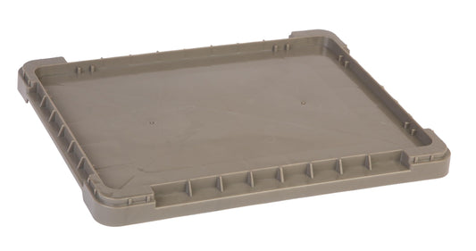 Hudson Exchange 12 x 15 (1 Pack) Lid For Straight Wall Handled Storage Container Tote, Gray/Brown