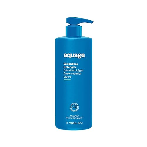 AQUAGE Weightless Detangler, Ultra-Light Conditioner, Hydrates and Restores Moisture Without Weighing Hair Down, Eliminates Tangles, 33.8 oz