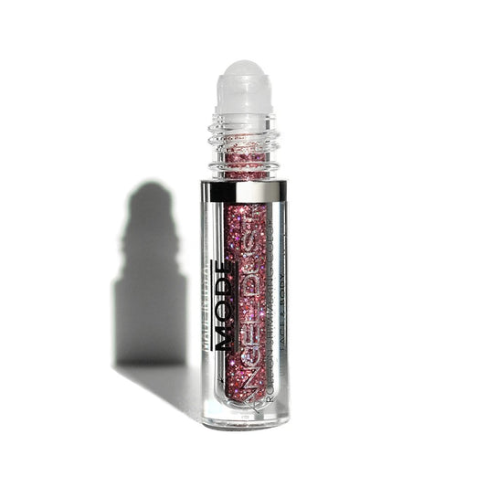 Mode Angel Dust Roll On Glitter Rhinestone Cowboy Holographic Rose Gold Pink Sparkling High Performance 3D Loose Glitters for Face and Body, Spill