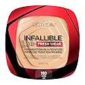 L'Oreal Paris Makeup Infallible Fresh Wear Foundation in a Powder, Up to 24H Wear, Waterproof, Linen, 0.31 oz.