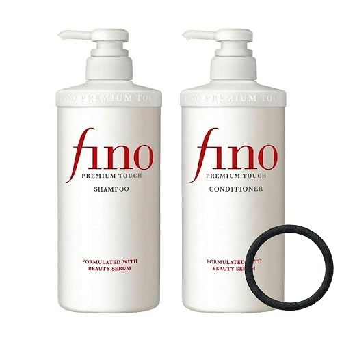 TJ SIGNATURE Fino Premium Touch Shampoo and Conditioner Set - J-Beauty Salon Grade Deep Repair Duo for Dry, Damaged & Frizzy Hair - Includes Exclusive