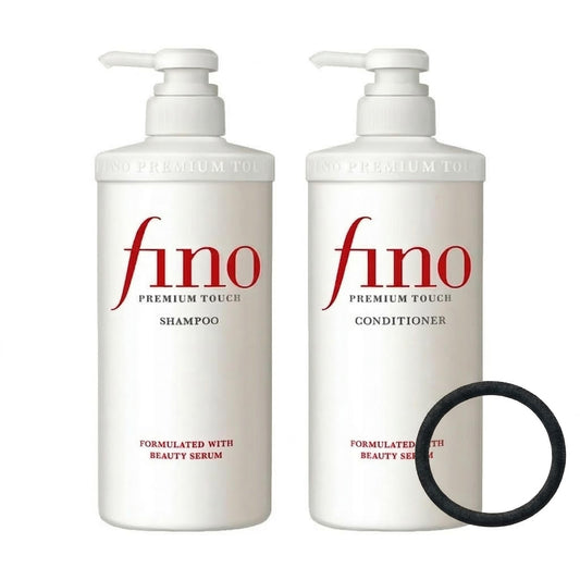 TJ SIGNATURE Fino Premium Touch Shampoo and Conditioner Set - J-Beauty Salon Grade Deep Repair Duo for Dry, Damaged & Frizzy Hair - Includes Exclusive