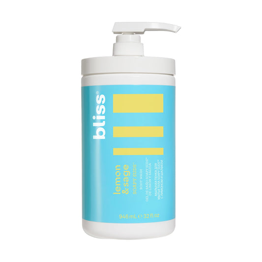 Bliss Soapy Suds Body Wash - Lemon and Sage - 32 Fl Oz - Gentle and Hydrating for Supremely Soft Skin - Paraben Free - Vegan & Cruelty Free Beauty & Personal Care Bliss