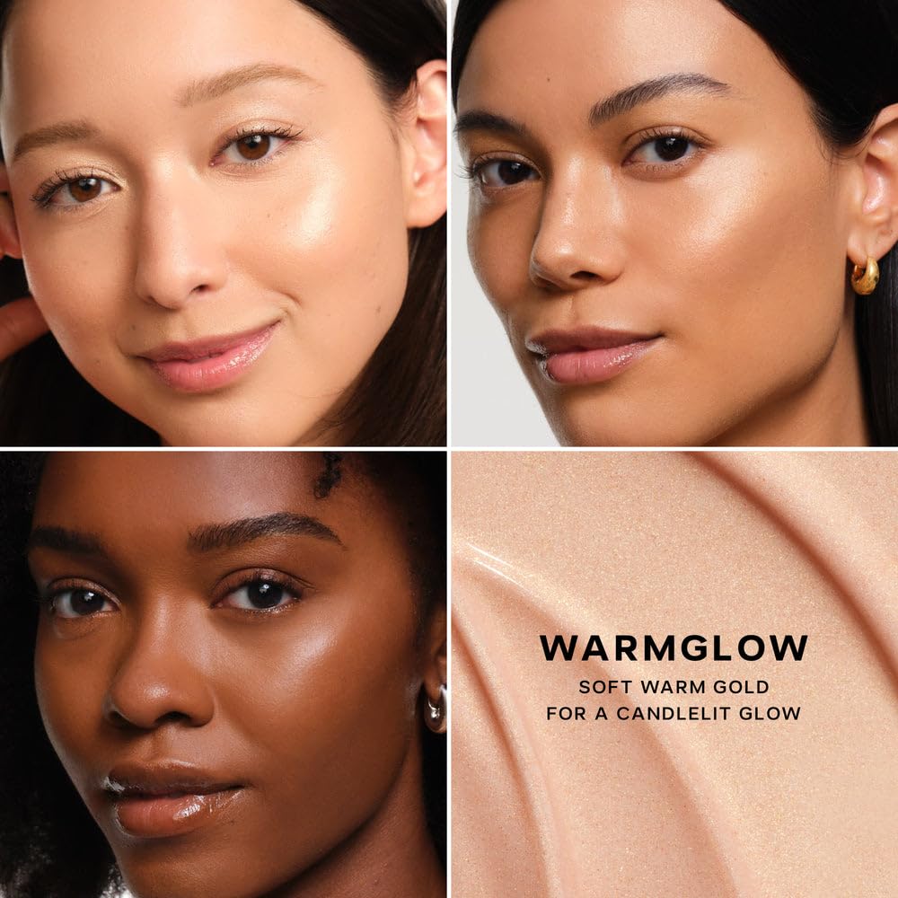 Saie Blush & Glow Gift Set - Dew Blush in Lady & Glowy Super Gel Liquid Highlighter & Makeup Primer in Warmglow - Skincare Infused Everyday Makeup Kit Beauty and Personal Care Saie