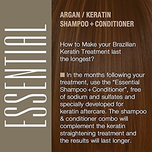Essential Keratin and Moroccan Argan Oil Color Care Shampoo & Conditioner Repair Combo 32 oz Set