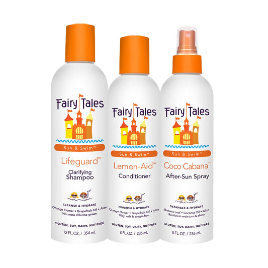 Fairy Tales Swim Shampoo, Conditioner, and Conditioning Spray for Kids- 3 pack | Made with Natural Ingredients in the USA | Chlorine Removal Swimmer Beauty & Personal Care Fairy Tales