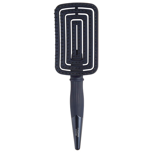 Fromm Professional Intuition Flexer Vent Brush for Blow Drying, Detangler Brush for Wet or Dry Medium to Thick Hair, Smooths Frizz and Flyaways, Navy