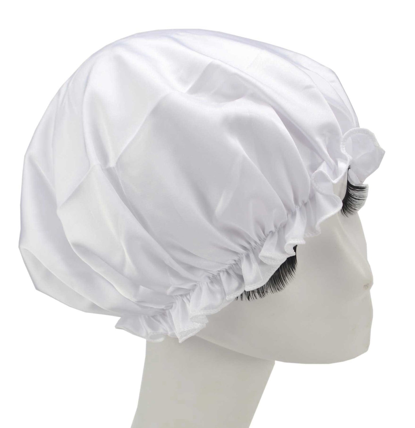 Mozentea Pure Silk Night Sleep Cap Sleeping Cap Hat YM01 (White) Beauty and Personal Care Mozentea
