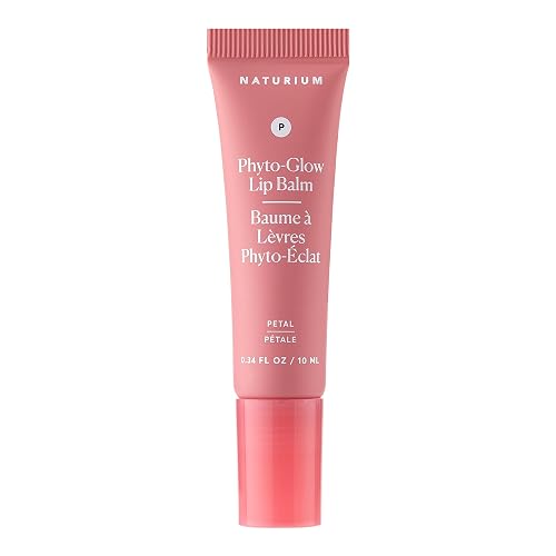 Naturium Phyto-Glow Lip Balm, Hydrating Lip Care with a Glossy Finish, 0.34 oz Petal