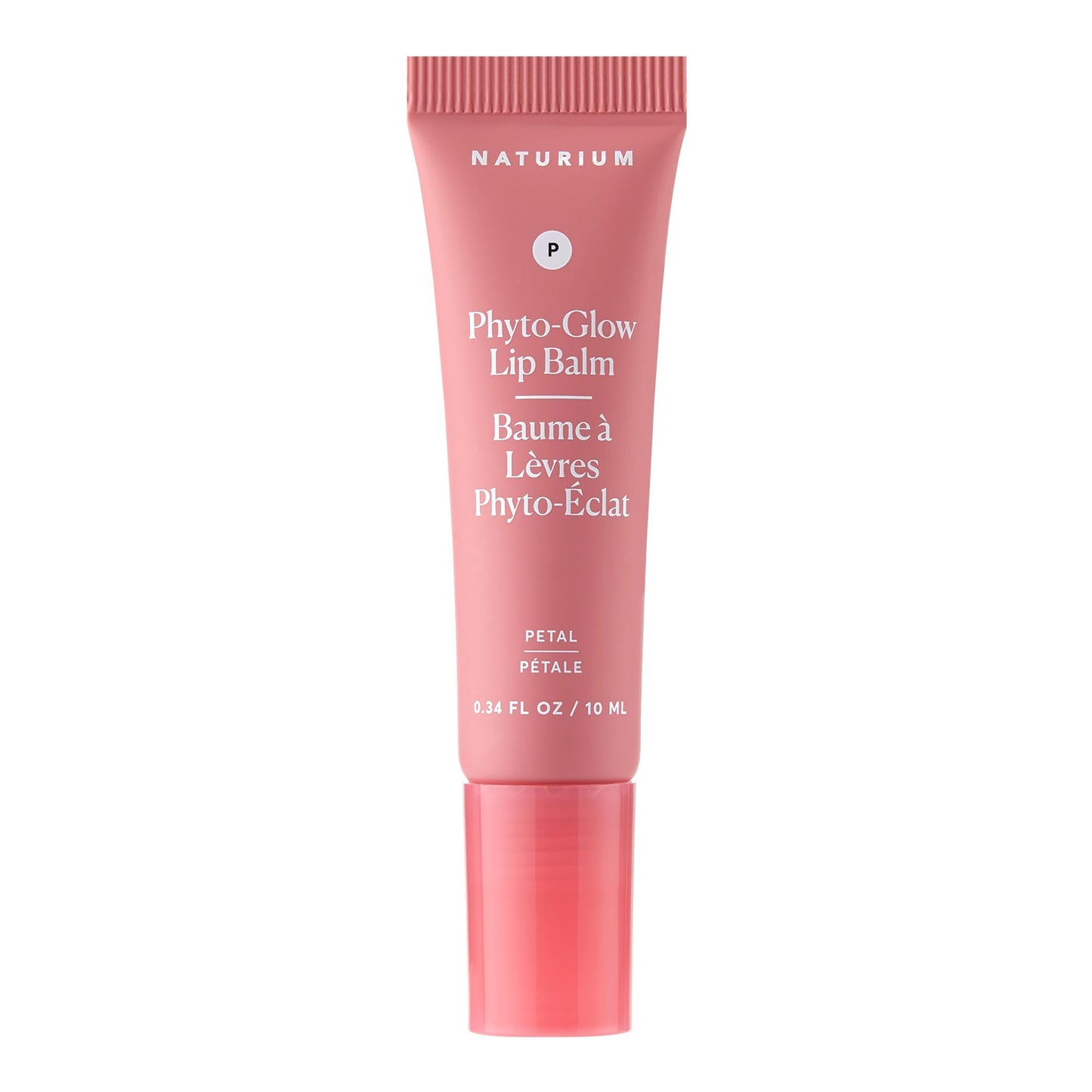 Naturium Phyto-Glow Lip Balm, Hydrating Lip Care with a Glossy Finish, 0.34 oz Petal