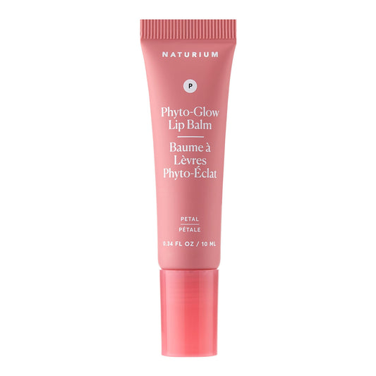 Naturium Phyto-Glow Lip Balm, Hydrating Lip Care with a Glossy Finish, 0.34 oz Petal
