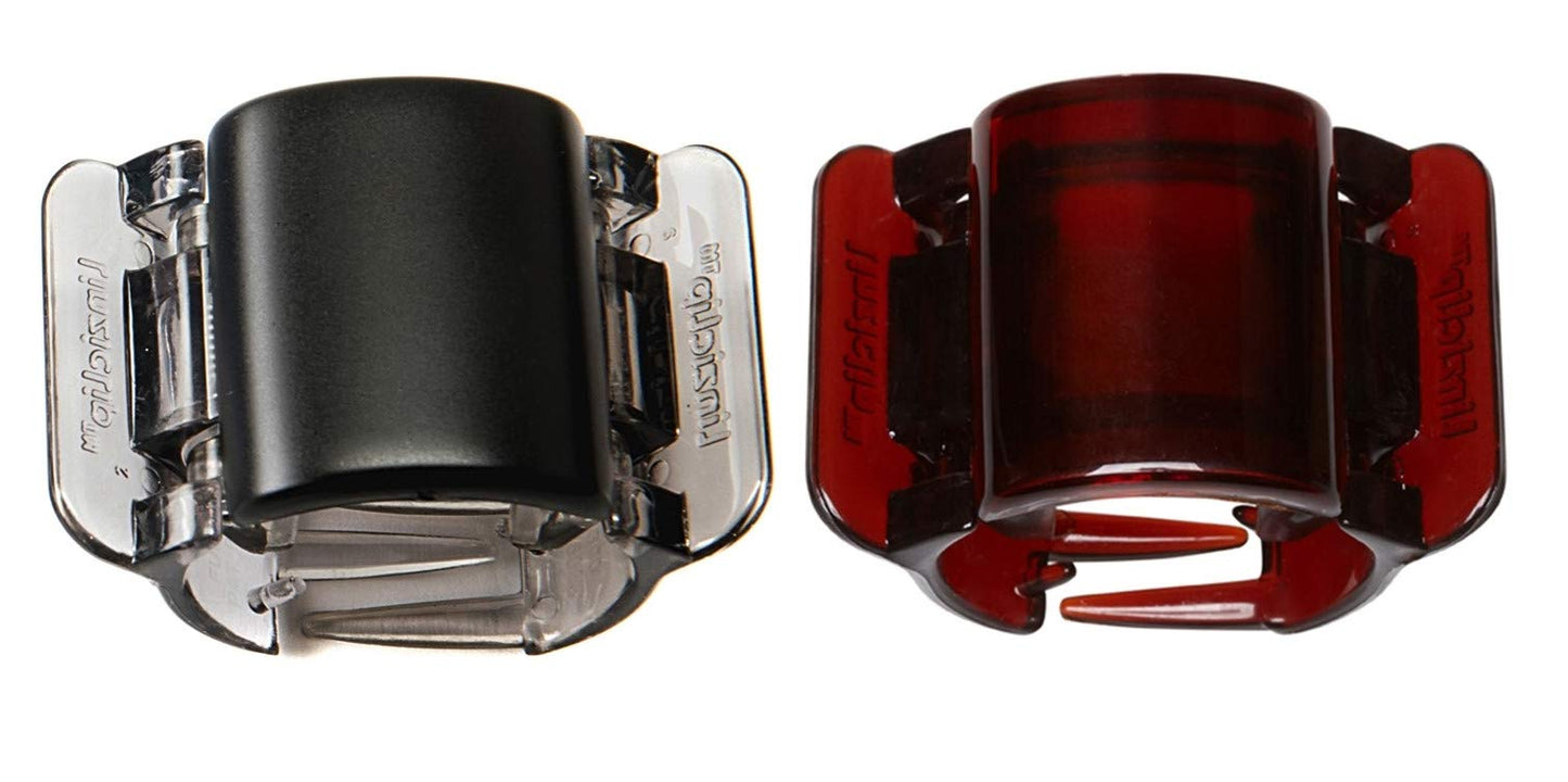 Linziclip Midi Hair Jaw Clip, Matte Black and Tortoiseshell, 2-Pack