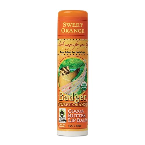 Badger Sweet Orange Cocoa Butter Lip Balm - .25oz Stick