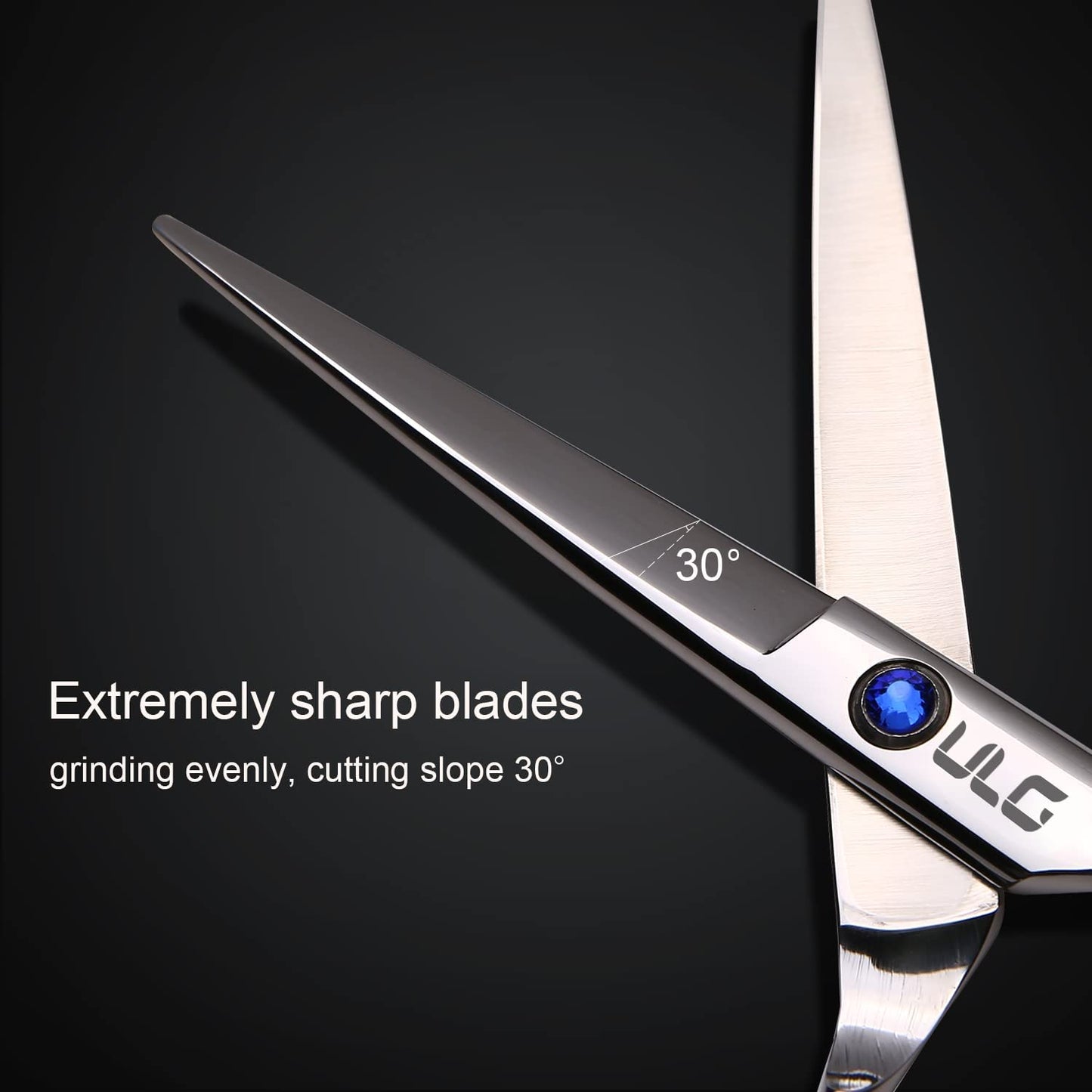 Hair Cutting Scissors, ULG Professional Hair Scissors 6.5 inch Right-Hand Razor Edge Barber Shears Salon Hair Cutting Shears Made of Japanese Beauty and Personal Care ULG