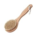 Hydrea London Dry Body Brush -Short Handle Premium Exfoliating Dry Skin Brush with Natural Bristle, FSC® Certified Beechwood.