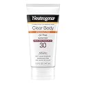 Neutrogena Clear Body Breakout-Free Liquid Sunscreen Lotion for Acne-Prone Skin, Oil-Free Sunscreen, Broad Spectrum SPF 30, Oxybenzone-Free