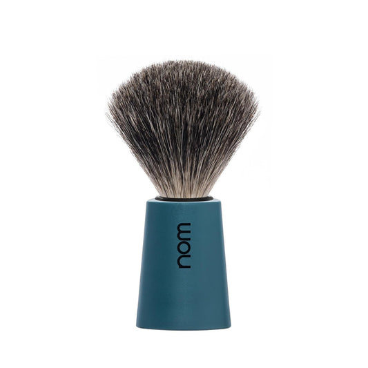 NOM Carl Shaving Brush - Pure Badger Shave Brush for Shaving soaps and creams - Exfoliating Shaving Brush - Petrol handle Beauty and Personal Care MÜHLE