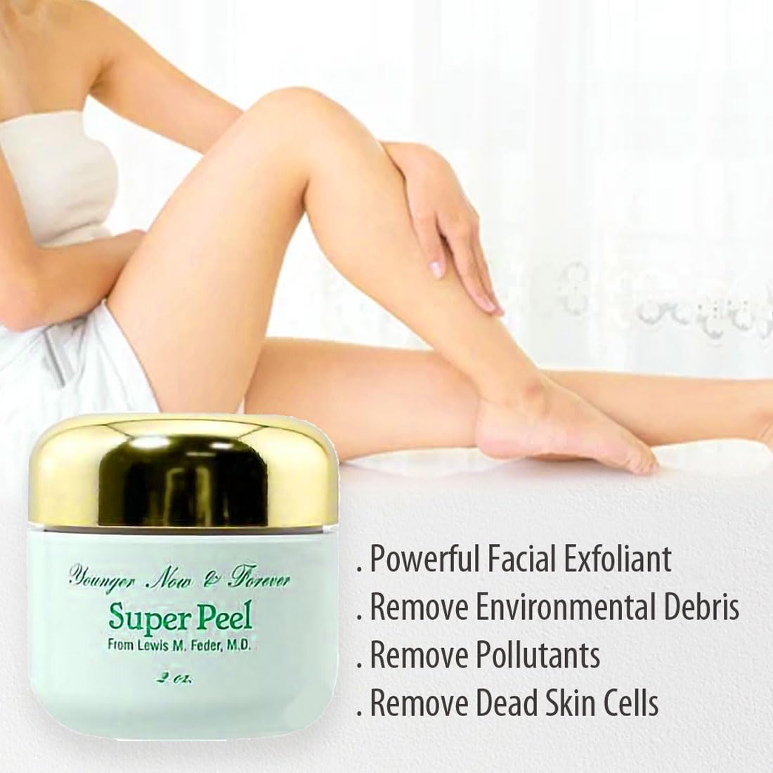 Dr. Feder's SuperPeel Exfoliating Facial Scrub - 2 oz by BioLogic Solutions - Micro-Crystal & Enzyme Blend for Pore Cleansing, Dead Skin Removal