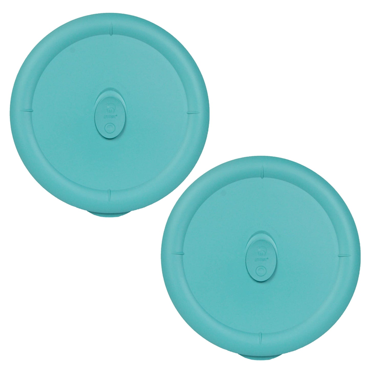Pyrex 8202-VPC 3-Quart Turquoise Vented Food Storage Replacement Lid (2-Pack) - Made in USA