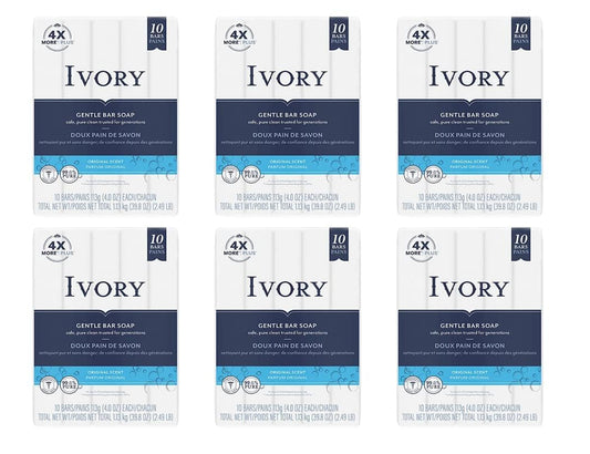 Ivory Soap, Original 4 oz Bars 10 ea (Pack of 6) Beauty & Personal Care Ivory