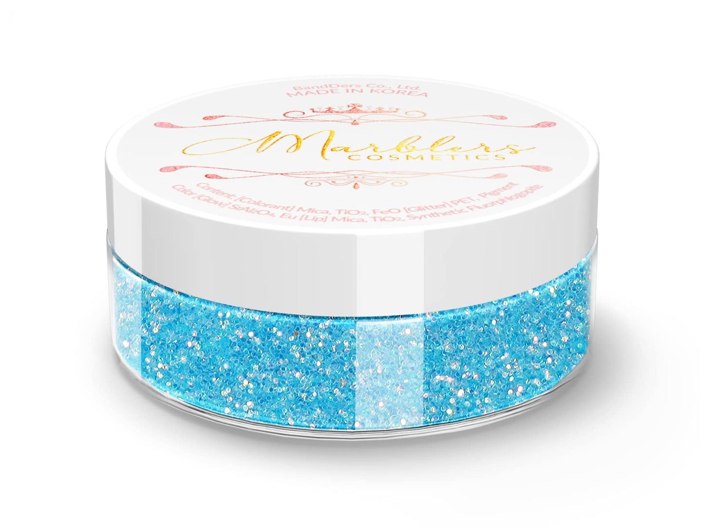 MARBLERS Holographic Face & Body Glitter [Rainbow Sky] 0.18oz (5g) | Fine | Non-Toxic | Vegan | Cruelty-Free | Festival, Rave & Party Makeup | Eye