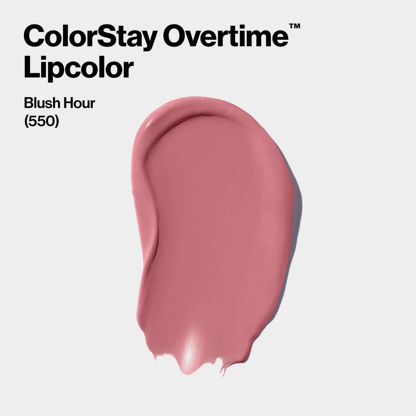 Revlon Liquid Lipstick with Clear Lip Gloss, ColorStay Overtime Lipcolor, Dual Ended with Vitamin E, 550 Blush Hour, 0.07 Fl Oz