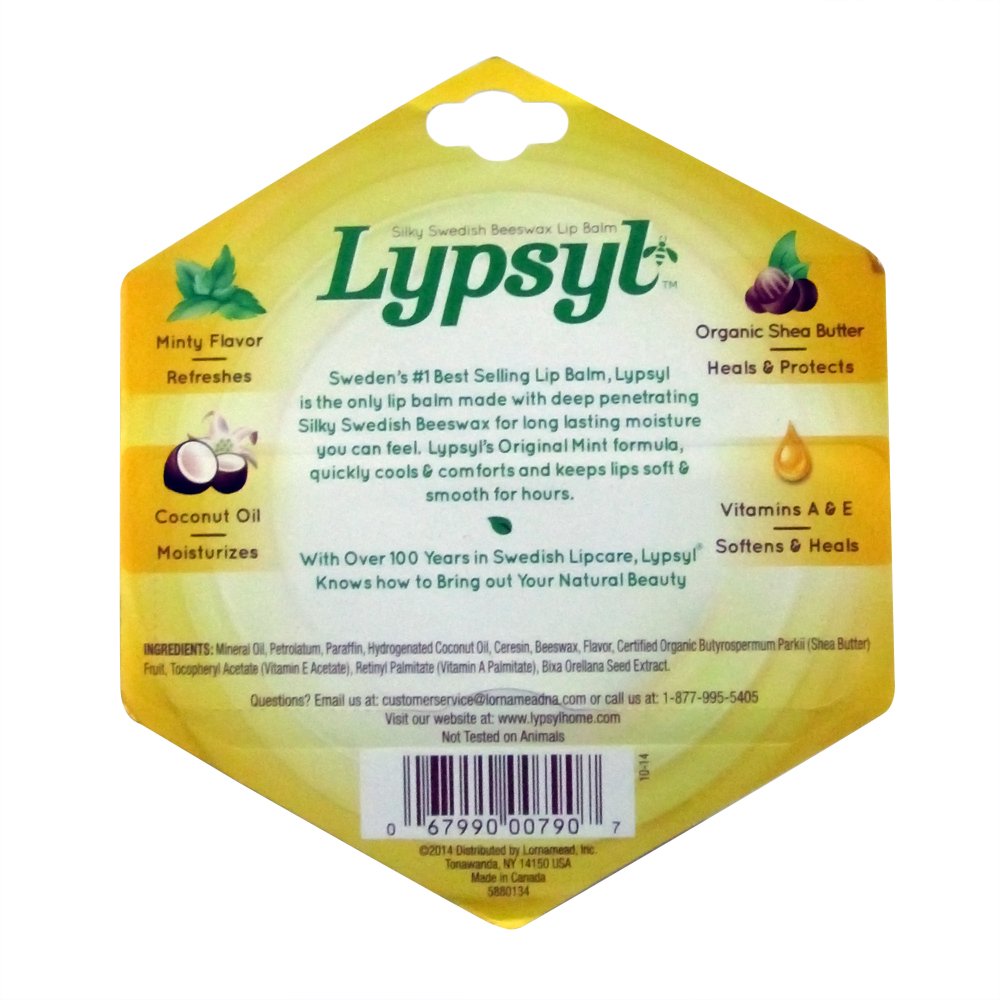 LypSyl Intense Protection Original Mint Lip Balm, 0.10 Oz. - 11 Count Beauty and Personal Care Lypsyl