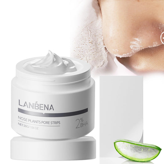 LANBENA 2.0 Nose Pore Strips, Blackhead Remover Mask with Salicylic Acid, Amazonian White Clay, Pore Cleanser Purifying Peel off Face Mask with 60 PCS