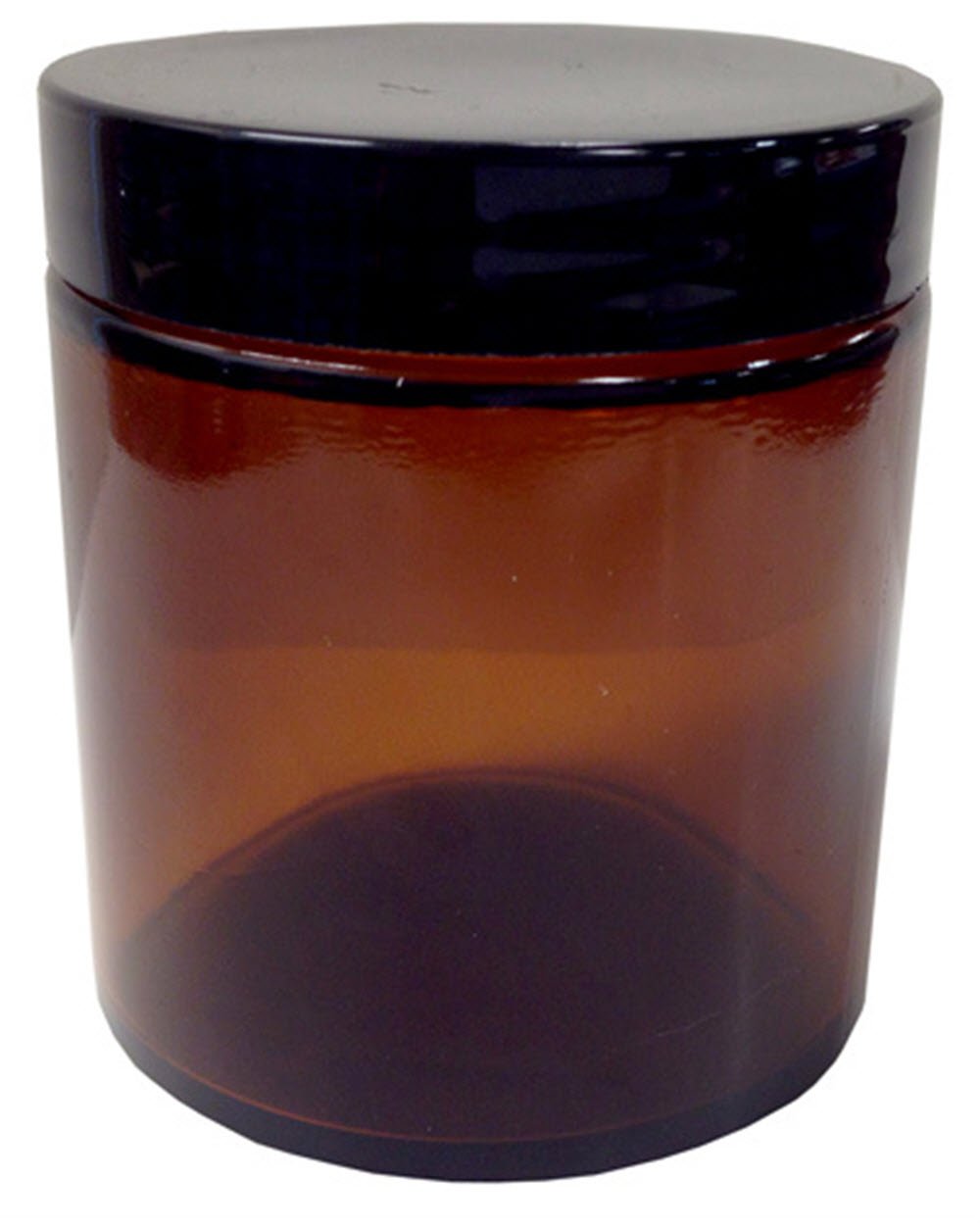 4 Ounce Amber Glass Straight Sided Pressure Sensitive Jar [1 Pack ...
