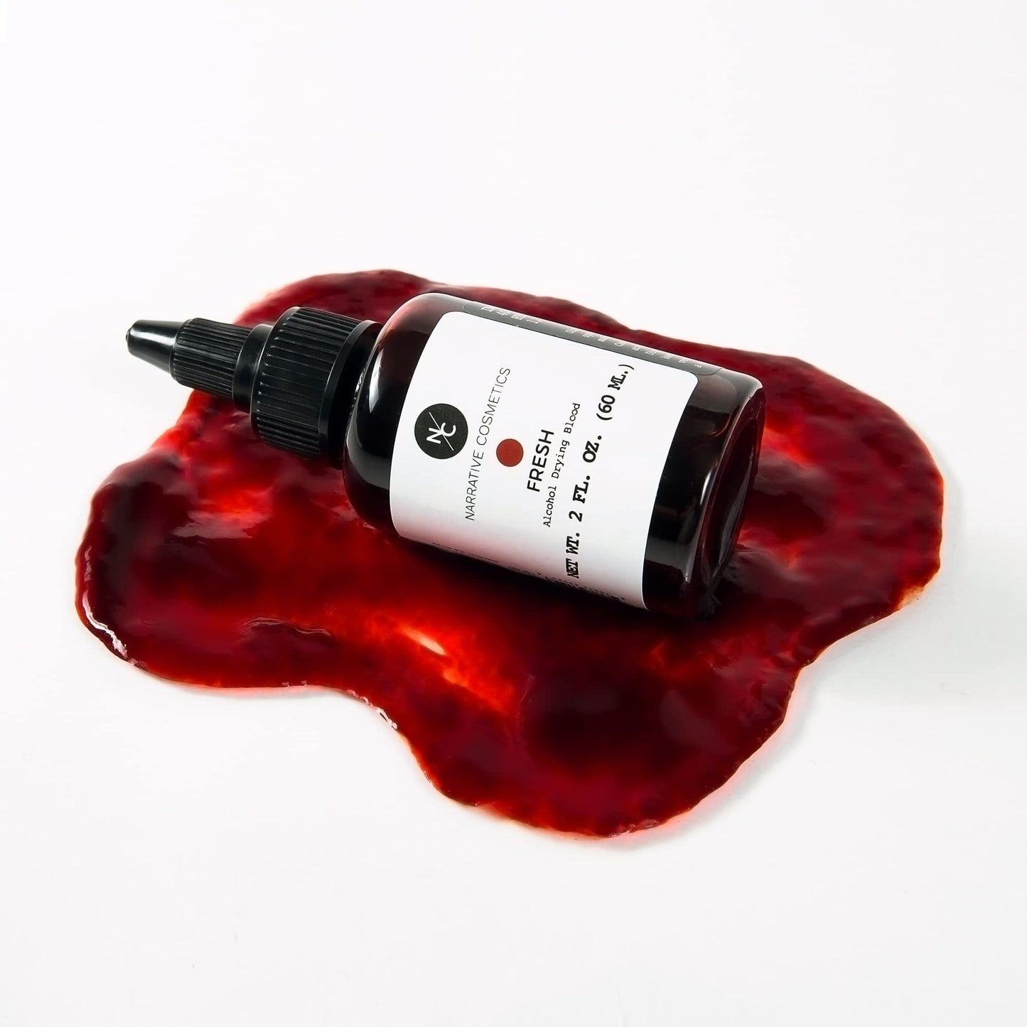 Narrative Cosmetics Alcohol Drying Blood - 2 fl oz | Dries to Touch, Keeps Wet Glossy Look | Won't Transfer or Smudge | SFX Wounds, Scabs, Gore |