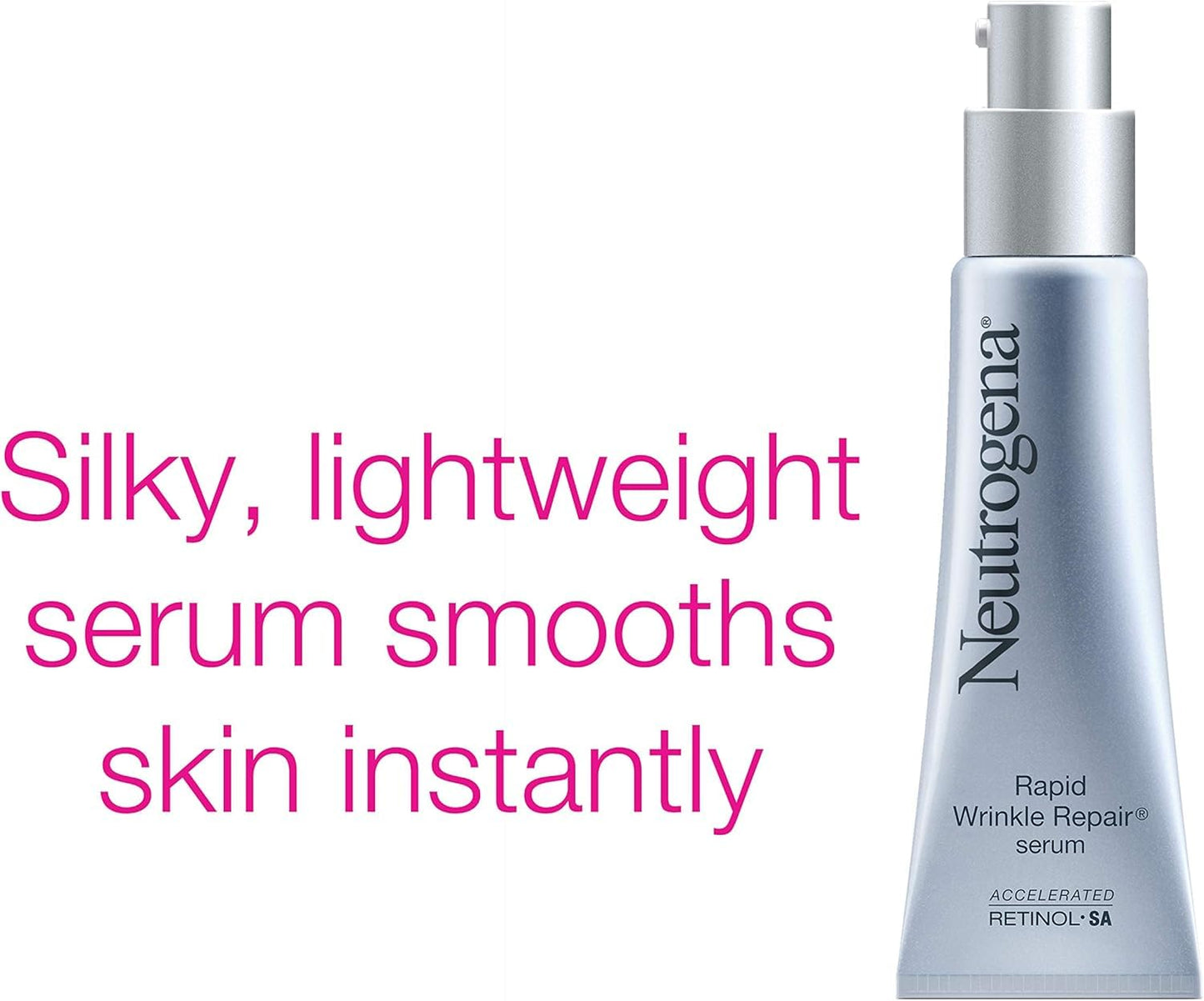 Neutrogena Rapid Wrinkle Repair Anti-Wrinkle Serum with Retinol, Hyaluronic Acid, and Glucose Complex Retinol Booster, 1 fl. oz