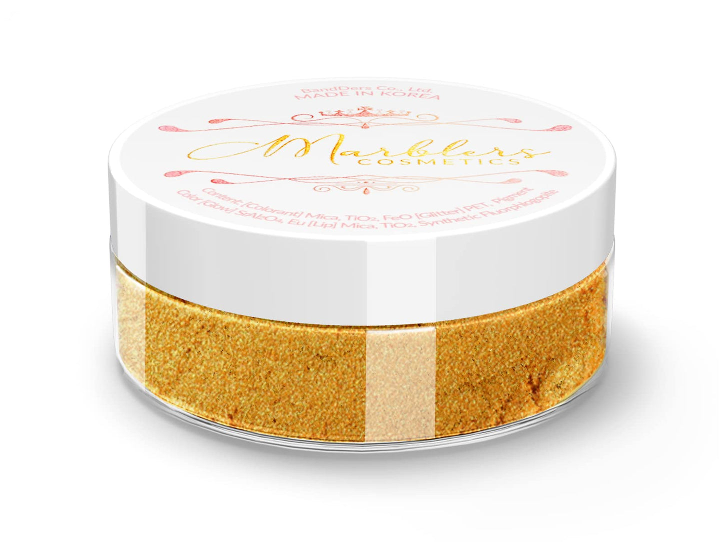 MARBLERS Fine Synthetic Mica Powder [Flex Gold] 0.11oz (3g) | Highly Pigmented | Non-Toxic, Vegan, Cruelty-Free | Lip Gloss, Lipstick, Bath Bomb, Nail