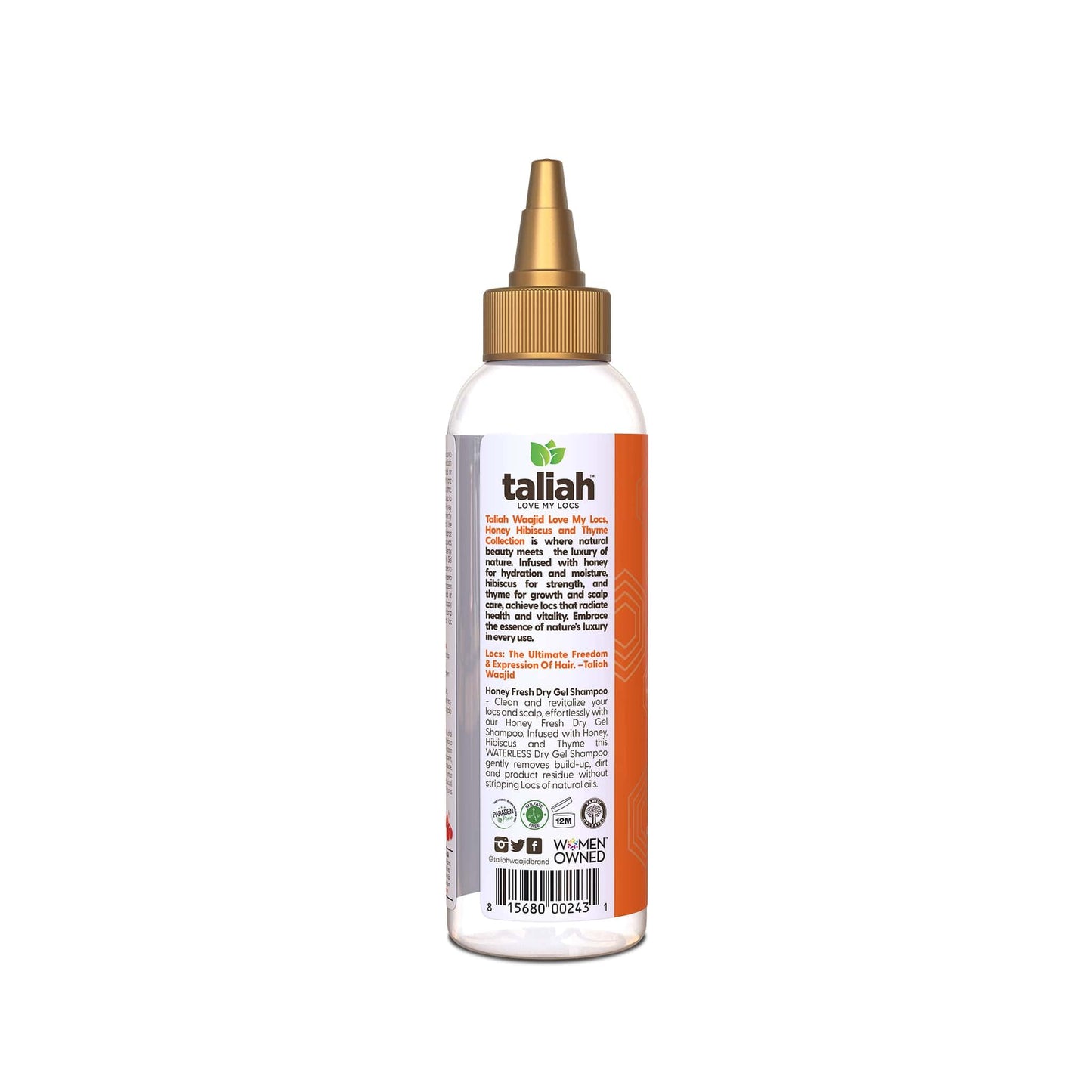 Taliah Waajid Love My Locs Honey Fresh Dry Gel Shampoo 4oz - No-Rinse Scalp Cleanser for Locs, Braids, Twists & Protective Styles