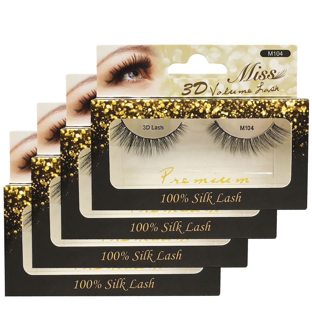 "4 Pairs" Miss Lashes 3D Volume lash M104