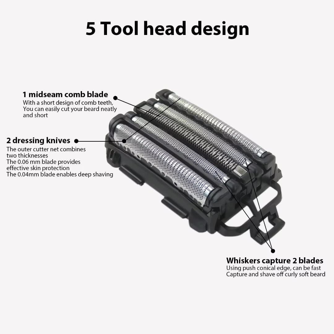 5-Blade WES9173P Shaver Replacement Outer Foil for Panasonic Shaver Repl Outer Foil A-RC5 5-Blade, ES-LV97K ES-LV97-K, ES-LV67-K, ES-LV95-S, ES-LV65-S Beauty and Personal Care USonline911