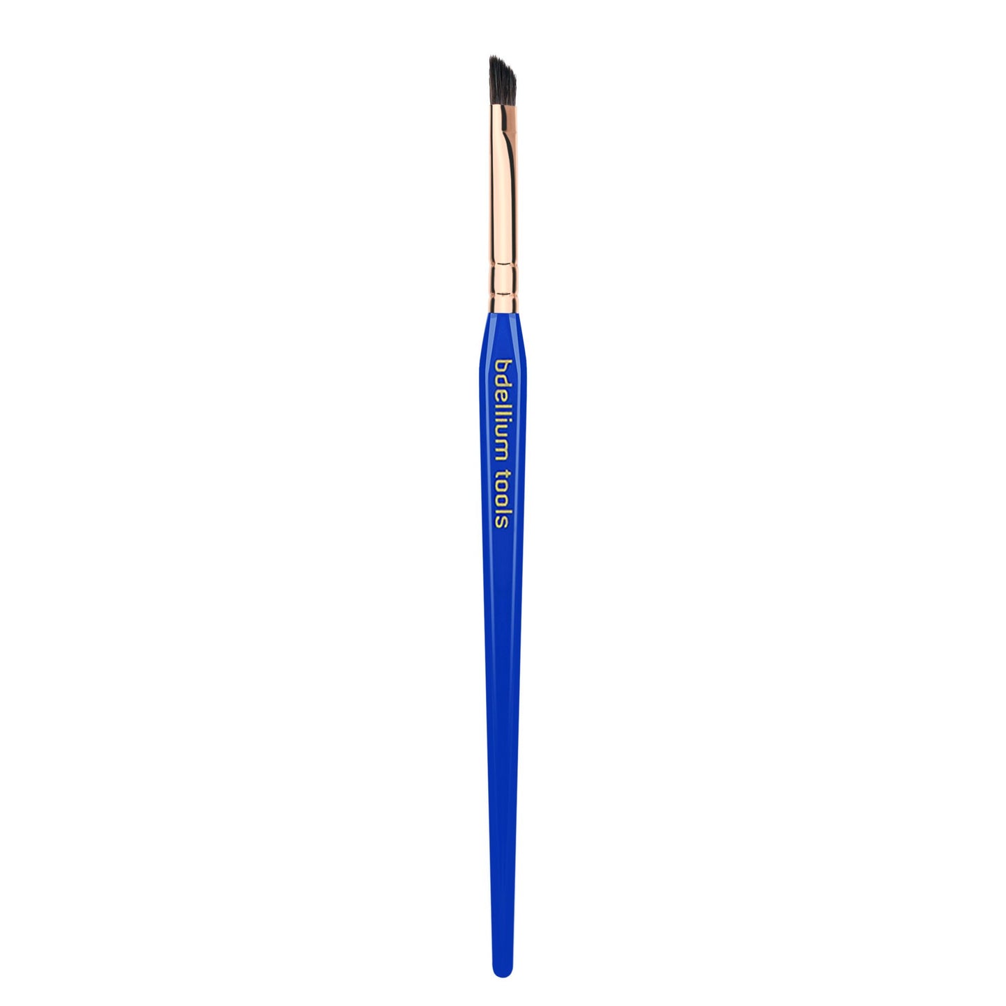 Bdellium Tools Professional Makeup Brush - Golden Triangle 763 Angled Brow - With All Vegan and Soft Synthetic Fibers, For Defining Eyebrows (Blue
