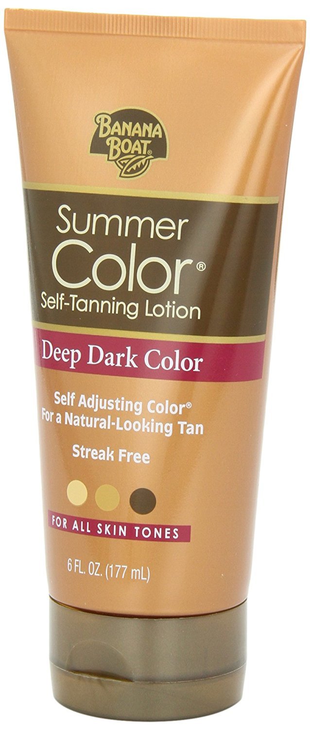Banana Boat Summer Color Self Tanning Lotion, 6oz | Self Tanner, Deep Dark Color for All Skin Tones, Gradual Tanning Lotion, Sunless Tanner, 6oz (Pack